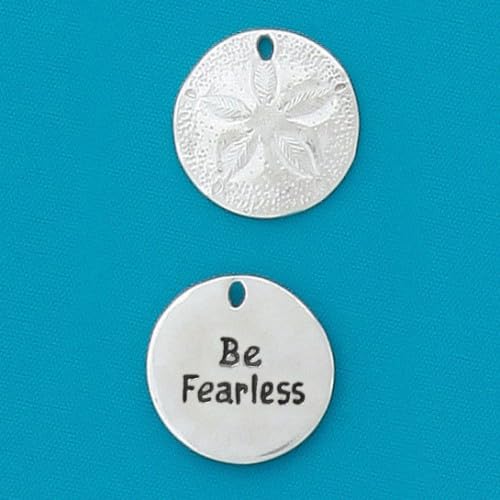 Basic Spirit Pocket Token Coin - Be Fearless Med. Spirit Shell - Handcrafted Pewter, Love Gift for Coin Collecting von Basic Spirit