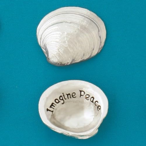 Basic Spirit Pocket Token Coin - Imagine Peace Med. Shell - Handcrafted Pewter, Love Gift for Coin Collecting von Basic Spirit