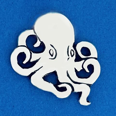 Basic Spirit Pocket Token Coin - Octopus/Clever Coin - Handcrafted Pewter, Love Gift for Coin Collecting von Basic Spirit