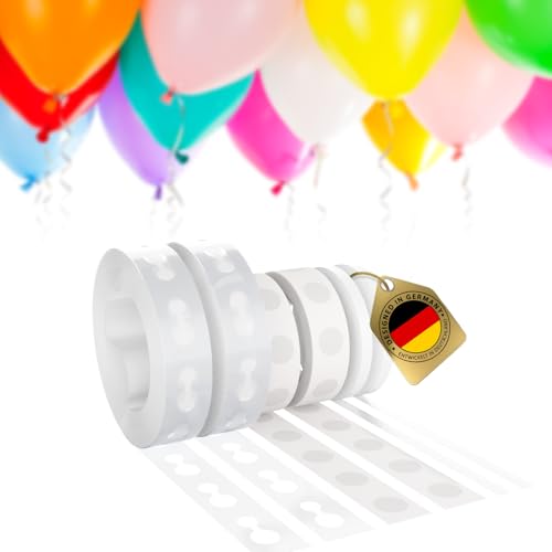 Luftballon Girlande [2 x 5 m] - inkl. Klebepunkte - inkl. 10m Dekoband • XXL Ballon Girlande Set • Klimaneutral & Wiederverwendbar • Ballonband • Ballon Girlande für Geburtstag, Jubiläum, Hochzeit von Bastelbär