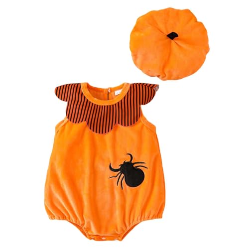Bastwahl Halloween Kostüm Kürbis Kinder Baby Kostüm mit Hüte und Schuhe - halloween kostüm Outfit 2-Teiliges Set Mädchen Jungen Unisex Faschingskostüm Bastwahl Halloween Kostüm Kürbis Kinder Baby Kostüm mit Hüte und Schuhe - halloween kostüm Outfit 2-Teiliges Set Mädchen Jungen Unisex Faschingskostüm von Bastwahl