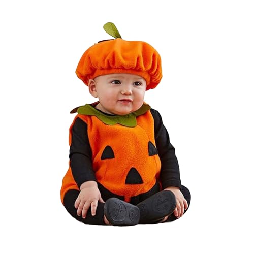 Bastwahl Halloween Kostüm Kürbis Kinder Baby Kostüm mit Hüte und Schuhe - halloween kostüm Outfit 2-Teiliges Set Mädchen Jungen Unisex Faschingskostüm Bastwahl Halloween Kostüm Kürbis Kinder Baby Kostüm mit Hüte und Schuhe - halloween kostüm Outfit 2-Teiliges Set Mädchen Jungen Unisex Faschingskostüm von Bastwahl
