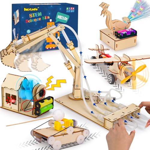 Basytodio STEM Toys 5-teiliges Wissenschaftsset für Kinder im Alter von 8–12 Jahren, 12–14 Jahre, Ingenieurmodellbausatz, 3D-Puzzle, Bauspielzeug, STEM-Projekt für Kinder im Alter von 12–16 Jahren, von Basytodio