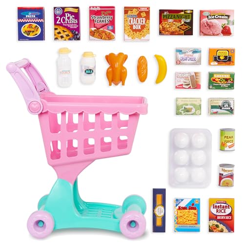 Play Circle Einkaufswagen für Kinder mit Spielzeug Essen, Lebensmittel 30-tlg. – Kinderküche, Spielküche, Kaufladen Zubehör ab 2 Jahre Play Circle Einkaufswagen für Kinder mit Spielzeug Essen, Lebensmittel 30-tlg. – Kinderküche, Spielküche, Kaufladen Zubehör ab 2 Jahre von Battat