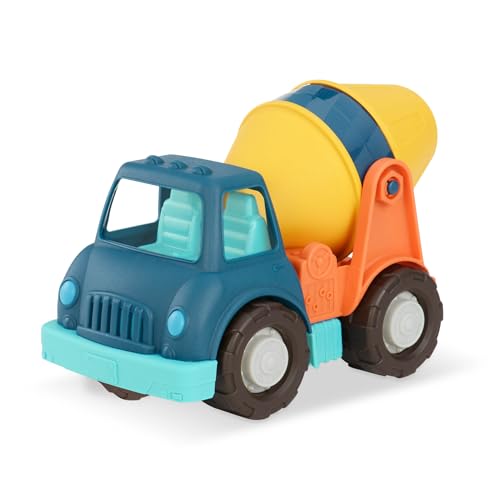 Wonder Wheels Großer Betonmischer LKW 31 cm – Zementmischer Lastwagen Indoor und Outdoor – Kinder Sandspielzeug, Sandkasten Auto – Spielzeug Fahrzeug für Mädchen und Jungen ab 1 Jahr, Spielzeug LKW von Battat