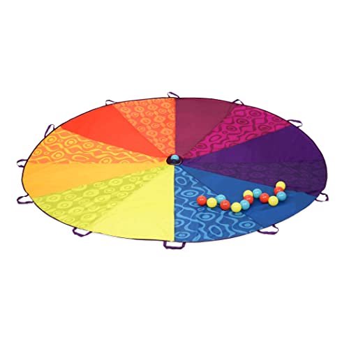 B. toys Schwungtuch XL mit 15 bunten Bällen, 240 cm Durchmesser, 12 Griffe – Outdoor Spielzeug für Kinder – Spiele für den Garten, Spielzeug ab 3 Jahre von B.