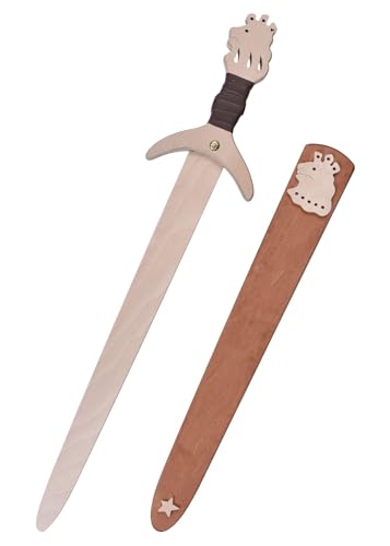 Battle-Merchant Kinder Ritterschwert Löwenstein aus Holz Holzschwert Fasching LARP Pirat Holzspielzeug (Länge 45cm) von Battle-Merchant