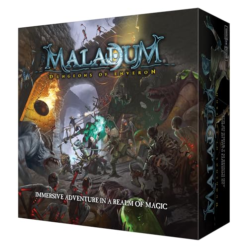 Maladum Dungeons of Enveron KS Edition - Fantasy Dungeon Crawler Game Immersive Terrain Solo, Co-op and Adversarial Play von Battle Systems