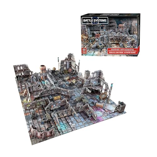 Battle Systems Sci-Fi-Gelände, 28 mm modulares 3D-Weltraum-Gelände, perfekt für Wargaming und Rollenspiele auf dem Tisch, vollfarbig gedruckte 3D-40K Multi-Level-Baumodelle, gotische Stadtlandschaften Battle Systems Sci-Fi-Gelände, 28 mm modulares 3D-Weltraum-Gelände, perfekt für Wargaming und Rollenspiele auf dem Tisch, vollfarbig gedruckte 3D-40K Multi-Level-Baumodelle, gotische Stadtlandschaften von Battle Systems