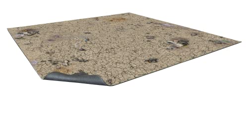 Battle Systems Terrain Desert Wasteland Game Mat 3x3 - Neopren-Spielmatte für Warhammer 40k / Age of Sigmar, Fallout, D&D DND von Battle Systems