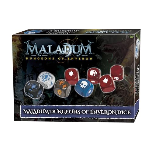 Maladum Dungeons of Enveron Dice – Fantasy Dungeon Crawler Game Immersive Terrain Solo, Koop- und Gegnerspiel von Battle Systems