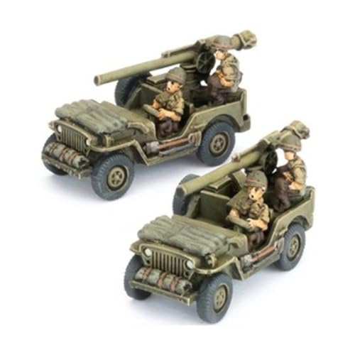 FoW Jeep with 105mm Recoilless Rifle (x2) von Battlefront Miniatures