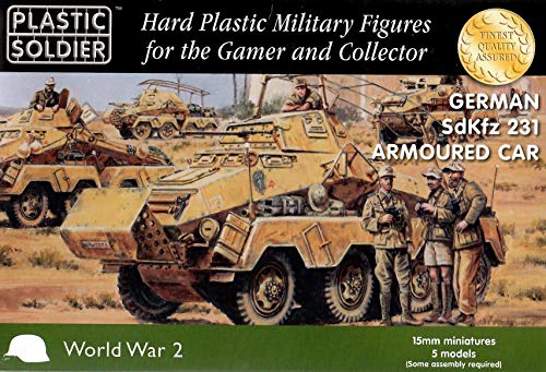 Plastiksoldat German SDKfz 231 8 Rad Schwerer Panzerwagen 15mm Miniatur von Plastic Soldier