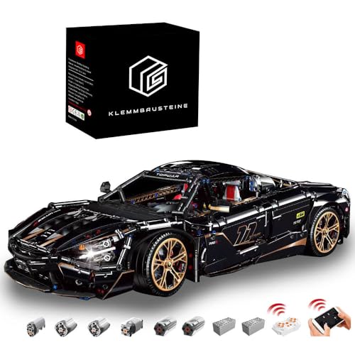 BauCIubs Technik Auto für McIaren 720S, 1:8 Groß Auto mit 6 M0TOR, 3600+ TeiIe KIemmbausteine MOC Technik Supercar Bausatz KompatibeI mit Iego Technik Auto von BauCIubs