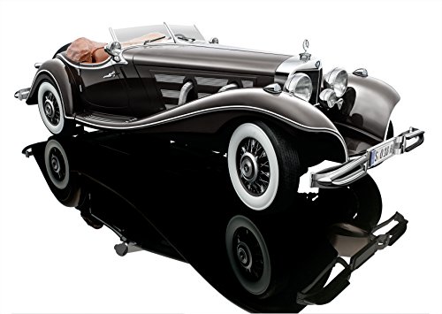 Bauer Exclusive Mercedes-Benz 500 K Spezial Roadster 1934: Originalgetreues, limitiertes Modellauto 1:12, Türen und Motorhaube beweglich, dunkelbraun (S018H) von Bauer Spielwaren