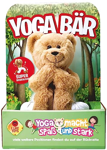 Bauer Spielwaren 12241 Bewegliches Kuscheltier-Yoga Bär, beige, 32 cm von Bauer Spielwaren