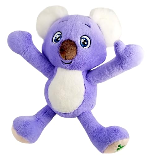 Bauer Spielwaren 12277 Stretch Buddies Interaktives Kuscheltier mit verstellbaren Armen und Beinen, lila, 25 cm von Bauer Spielwaren