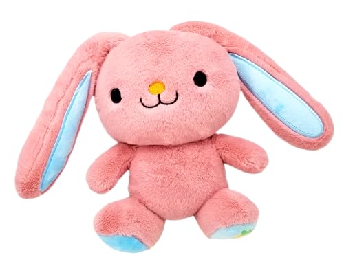 Bauer Spielwaren 12278 Stretch Buddies Interaktives Kuscheltier mit verstellbaren Ohren und Beinen, pink, 28 cm von Bauer Spielwaren