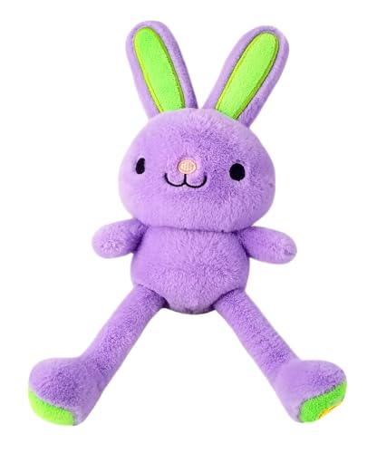 Bauer Spielwaren 12284 Stretch Buddies Interaktives Kuscheltier mit verstellbaren Ohren und Beinen, lila, 38 cm von Bauer Spielwaren