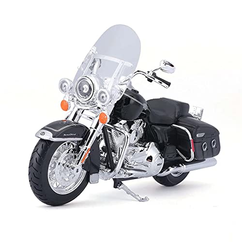 Bauer Spielwaren 2049728 Maisto Harley-Davidson FLHRC Road King Classic 2013: Motorradmodell 1:12, mit Lenkung, beweglichem Ständer und frei rollenden Rädern, schwarz (532322) von Bauer Spielwaren