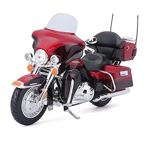 Bauer Spielwaren 2049729 Maisto Harley-Davidson FLHTK Electra Glide Ultra Limited ´13: Motorradmodell 1:12, mit Lenkung, beweglichem Ständer und frei rollenden Rädern, 17 cm, rot (532323) von Bauer Spielwaren