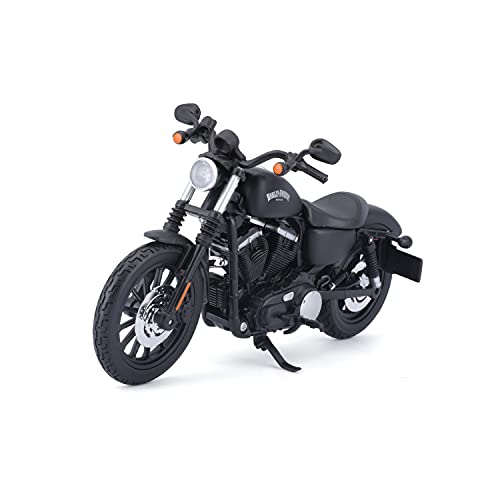 Bauer Spielwaren 2049731 Maisto Harley-Davidson Sportster Iron 883: Originalgetreues Motorradmodell 1:12, mit beweglichem Ständer und Lenkung, schwarz (532326) von Bauer Spielwaren