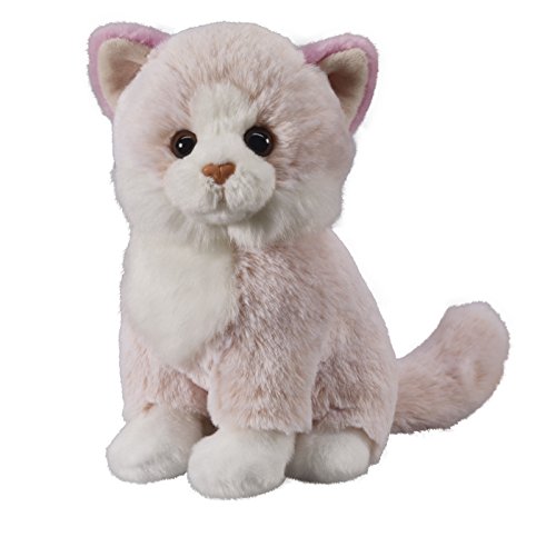 Bauer Spielwaren "Deine Tiere mit Herz" Katze sitzend: Kuscheltier aus superweichem Plüsch zum Kuscheln und Liebhaben, ideal als Geschenk, 18 cm, rosa (12501) von Bauer Spielwaren