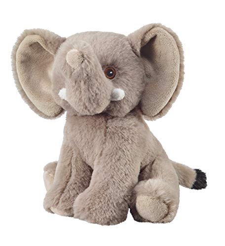 Bauer Spielwaren I Like My Planet - Elefant: Kuscheltier aus softem Plüsch, hergestellt aus recycelten PET-Flaschen, 100 % recycelt, sitzend, 20 cm, grau (12923) von Bauer Spielwaren