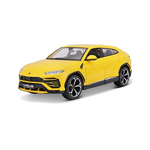 Bauer Spielwaren Maisto Lamborghini Urus: Modellauto im Maßstab 1:24, Türen zum Öffnen, 20 cm, gelb (531519Y) von Bauer Spielwaren