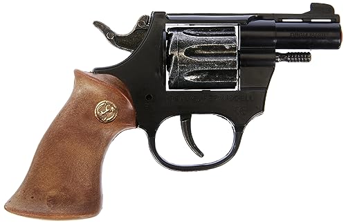 J.G. Schrödel 1020108 - Super 8 8-Schuss auf Tester Pistole, 14.5 cm, Schwarz/Braun von Bauer Spielwaren