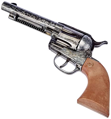 J.G. Schrödel 2078381 - Samuel Colt antik 12-Schuss auf Tester Pistole, 27 cm, Grau/Silber von Bauer Spielwaren