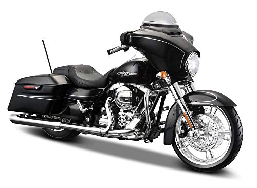 Maisto Harley-Davidson 2015 Street Glide Special : Motorradmodell 1:12, mit Lenkung, beweglichem Ständer und frei rollenden Rädern, 17 cm, schwarz (532328) von Bauer Spielwaren