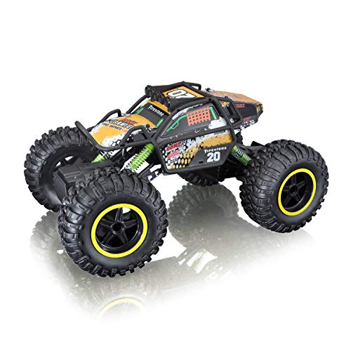 Maisto Tech R/C Rock Crawler Pro Series: Ferngesteuertes Auto in Monstertruck-Ausführung, mit Allradantrieb und Pistolengriff-Fernsteuerung, 38 cm, schwarz (581334) von Bauer Spielwaren