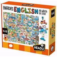 BAUER DE56291 Lernpuzzle 108 Teile Easy Englisch 100 Wörter Die Stadt (mit App) von Bauer