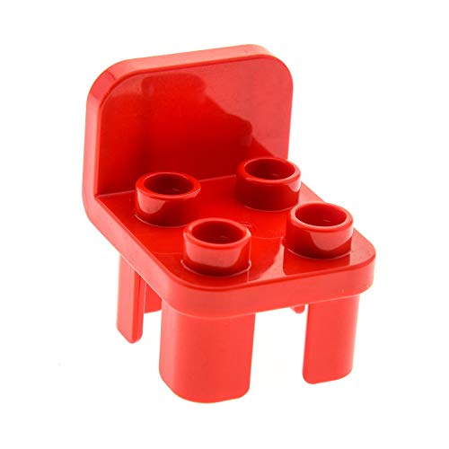 Bausteine gebraucht 1 x Lego Duplo Stuhl Rot 4 Noppe Stühle Sitz Lehne Rund Küche Wohnzimmer Schlafzimmer Puppenhaus Möbel 12651 von Bausteine gebraucht