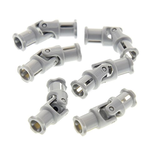 6 x Lego Technic Gelenk Kardangelenke 3L Neu-Hell Grau Antriebswelle Universal Joint Star Wars 42030 45560 42042 75189 4525904 62520c01 61903 von LEGO