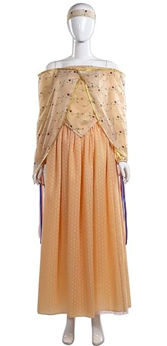 Bauxhie Erwachsene Padme Kostüm Damen Königin Padme Cosplay Kleid Robe für Halloween (Gelb, XS) von Bauxhie
