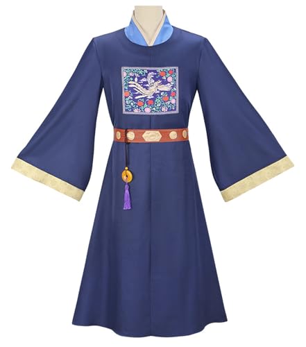 Bauxhie Herren The Apothecary Diaries Kostüm Jinshi Cosplay Halloween Outfits Hanfu Kimono Uniform Anzug (Lila, 3XL) von Bauxhie