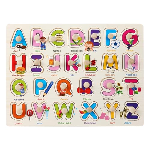 Bavokon Buchstaben-Lernpuzzle, Cartoon-Matching-Spiel | Fesselnde Alphabet-Puzzles, Teller-Buchstabensortierung,Alphabet-Puzzle-Platte, reibungsloses Alphabet-Match-Spiel, von Bavokon