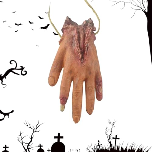 Bavokon Halloween-Körperteile-Requisiten, gebrochene Körperteile | Gruselige Fake-Finger-Augapfel-Horror-Requisiten - Gebrochene Fake-Körperteile-Dekoration, Halloween-Blut-Hand-Wanddekoration, von Bavokon