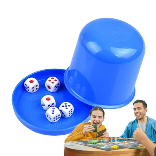 Bavokon Würfelbecher-Set für Erwachsene, Würfel-Stapelbecher-Set | Lustiger Würfelbecher - Würfel-Shaker-Becher mit 5 Würfeln für -Würfelspiel, Würfelspiele für die Familie, tragbares von Bavokon