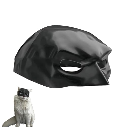 Bavooty Batcat Maske,Bat Maske für Katzen,Lustige Schwarze Fledermausmaske für Katzen,Katze Fledermaus Cosplay Hut,Katze Fledermaus Maske,Katzenbekleidung Haustierkostüm für Halloween (11CM) von Bavooty