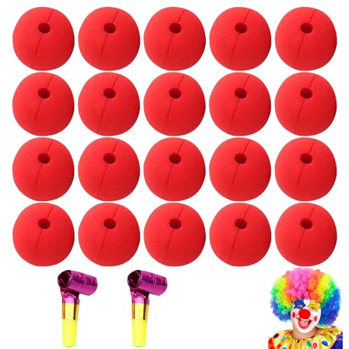 Clownsnasen Aus Schaumstoff, Falsche Nasen In Rot,20pcs von Bavooty