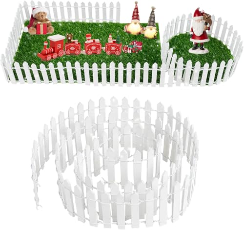 Miniatur Wichtel Zubehör,Wichtel Zaun Miniatur Deko Weihnachten,90x5cm Miniatur Zaun Gartenzaun Holz,Miniatur Zaun,Mini Zaun,Holzzaun Deko,Miniatur Deko für Garten,DIY Weihnachtsdeko Garten Zubehör von Bavooty