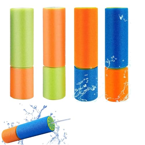 Schaum Gezogene Wasserpistole,Bunte Kinder Wasserpistole,Schaum Wasserspritzpistole,Kinder Schaum Wasserpistole,Schaum Spritzpistole Wasser,Bunte Spritzpistole Wasserspritze für Pool Strand,4 Stück von Bavooty