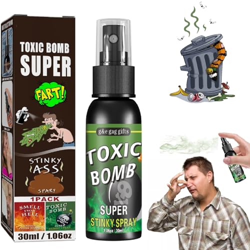 Scherzartikel Furzspray,30ML Stinkender Furz-Spray,Stinky Liquid Fart,Furz Streich Spray,Flüssiger Furz Spray,Scherzartikel Pupsspray Spray,Tricky Liquid Fart für Party Halloween-Streichspielzeuge von Bavooty