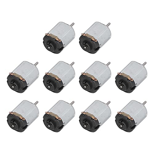 Baxnore 10 PCS Mini-Elektromotor, Mikromotor aus Aluminiumlegierung, geräuscharmer Hochgeschwindigkeits-Gleichstrommotor, großer bürstenloser Torsionsmotor für Spielzeugprojekte (Schwarz) von Baxnore