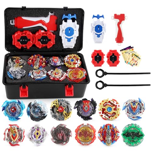 Baybledas Gyro Burst Turbo Set, Gyro Burst Kreisel Set,4D Spielzeug Geschenk + Launcher Mit Box Set von Baybledas