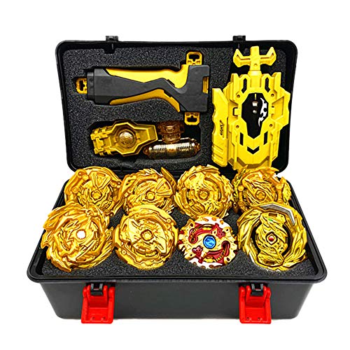 Baybledas Gyro Kreisel Burst Turbo Blade Set, 4D Spielzeug Geschenkset mit Goldkreisel und Abschussvorrichtung von Baybledas