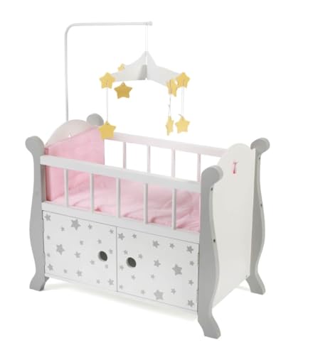 Bayer Chic 2000 510-95 - Puppenbett mit Mobile, Puppenmöbel, Stars grau von Bayer Chic 2000